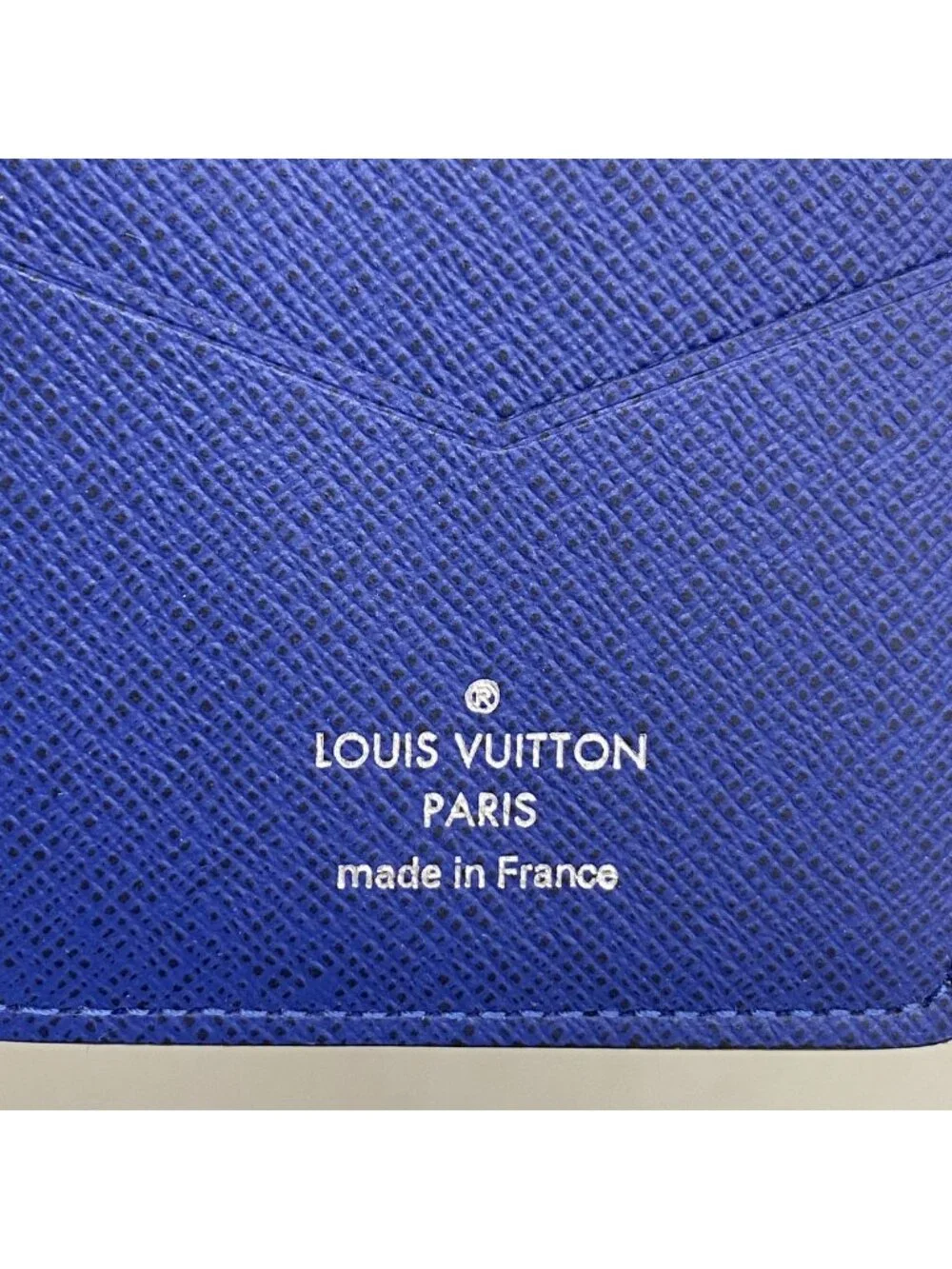 Louis Vuitton Card Case Taigarama Pocket Organizer Cobalt
